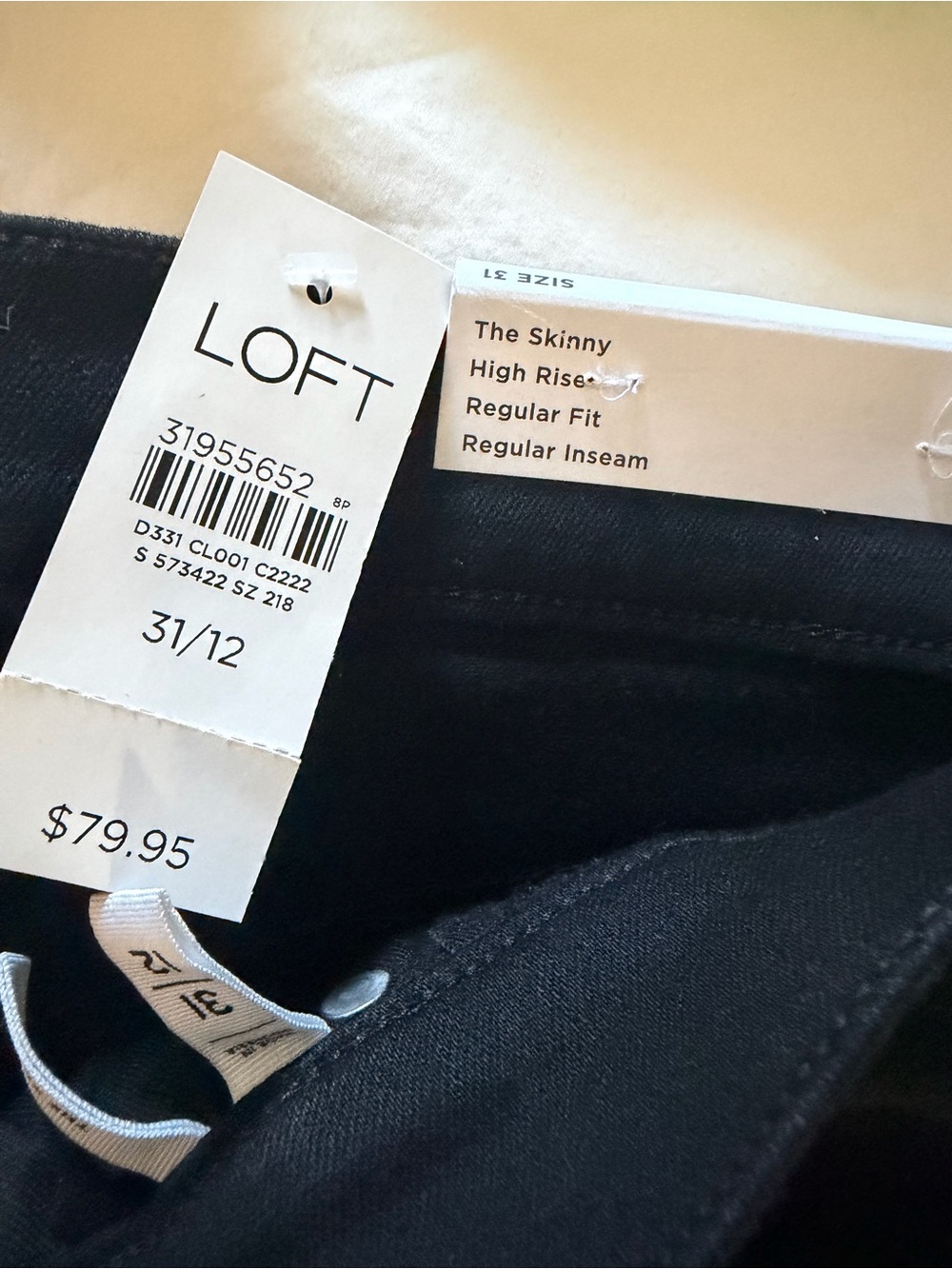 LOFT Men's Skinny High-Rise Jeans - Black